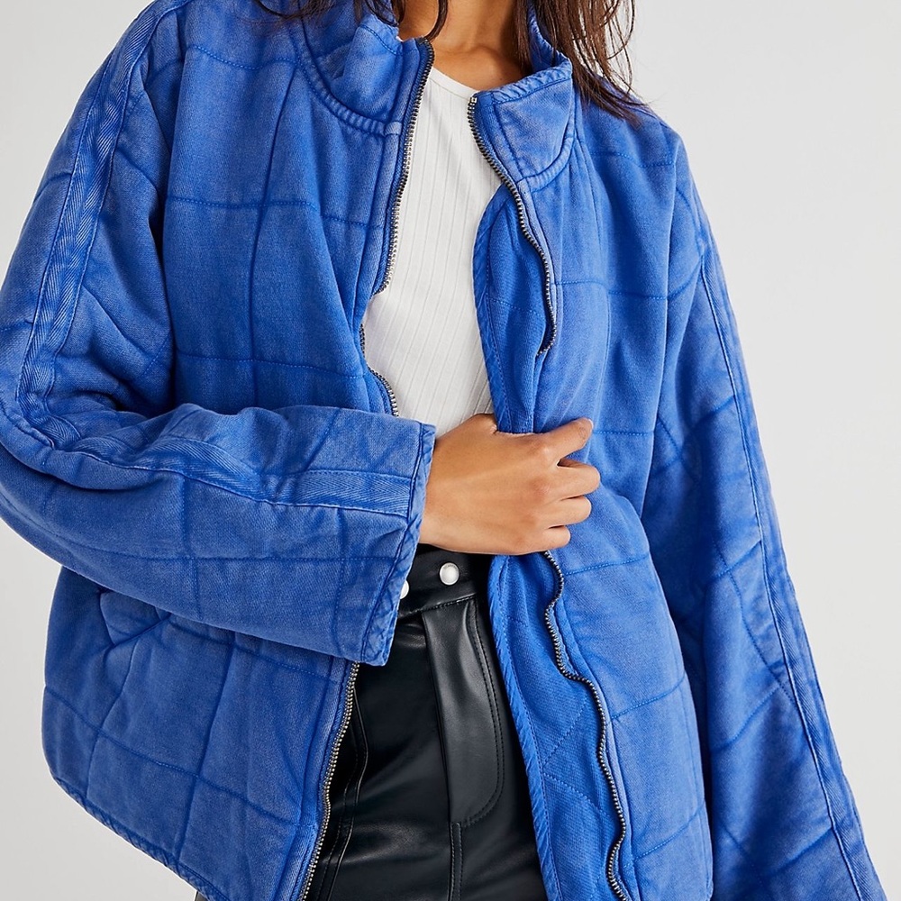 Free People Dolman Quilted Jacket Mazarine